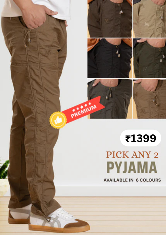 See Designs Men Cotton Regular Fit Pyjamas N Elasticated Waistband